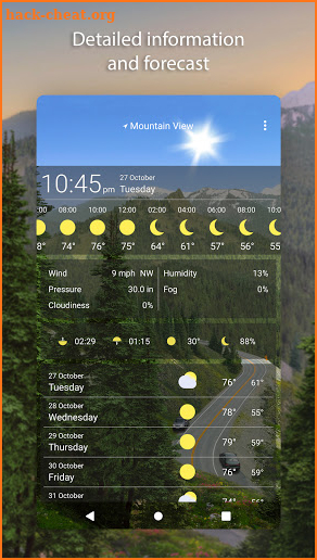 4 Season Road - Weather Live Wallpaper screenshot