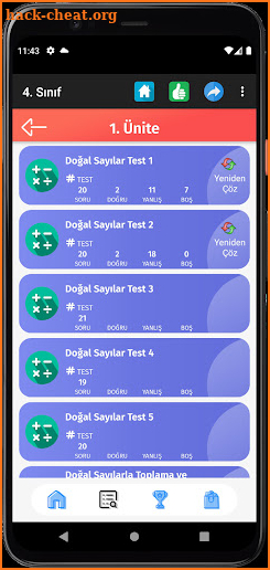 4. Sınıf Tüm Dersler Test Çöz screenshot