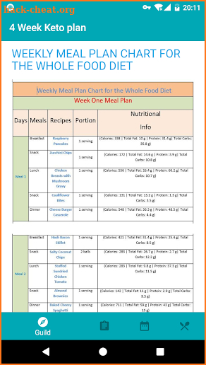 4 Week Keto Meal Plan screenshot