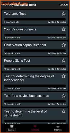 40+ Psychological Tests screenshot