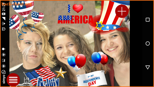 4th July photo stickers screenshot