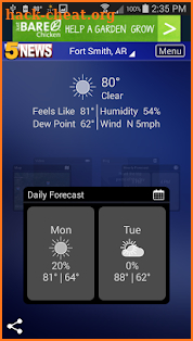 5 News Weather screenshot