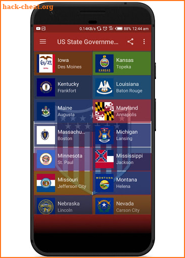 50 State Governments Of USA screenshot