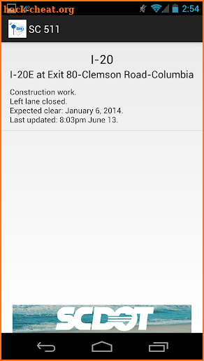 511 South Carolina Traffic screenshot