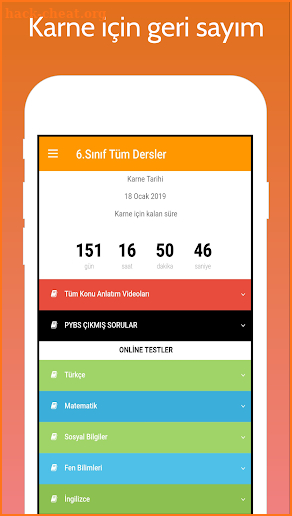 6. Sınıf Tüm Dersler Test Konu Anlatım screenshot