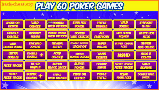 60 in 1 Video Poker Games screenshot