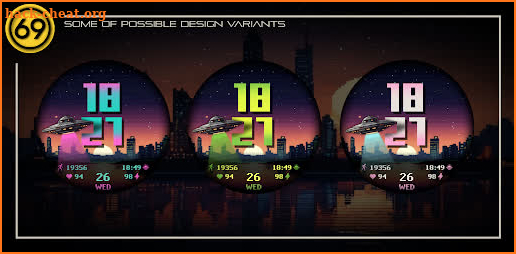 [69D] ARCADE UFO watch face screenshot