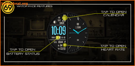 [69D] Retro WF4 DUAL watchface screenshot