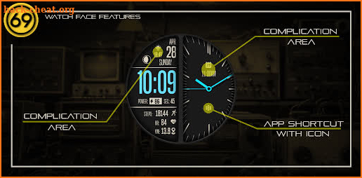 [69D] Retro WF4 DUAL watchface screenshot