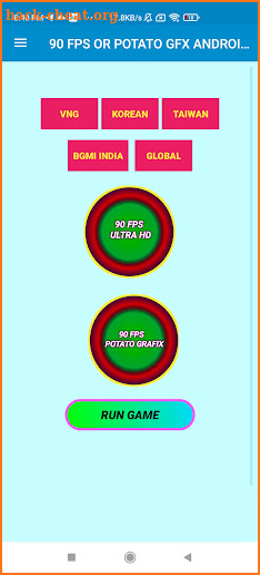 90 FPS & POTATO GFX TOOL- ANDROID 11 ALSO SUPPORT screenshot
