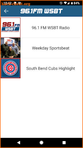 96.1 WSBT screenshot