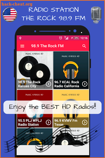 98.9 The Rock Kansas City App KQRC Radio Stations screenshot