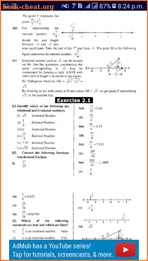 9th class math solved solution Exercises screenshot