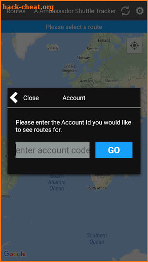 A AMBASSADOR Shuttle Tracker screenshot