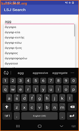 A Greek-English Lexicon (LSJ) screenshot