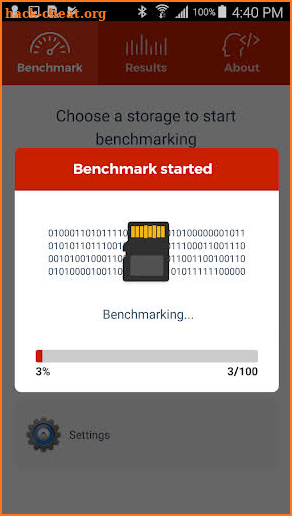 A1 SD Bench screenshot