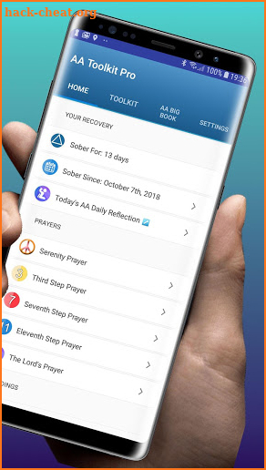AA 12 Step App - Steps Toolbox screenshot