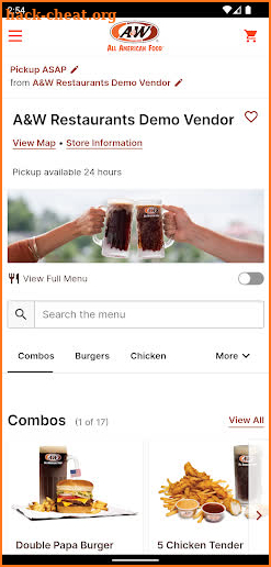 A&W Restaurants screenshot