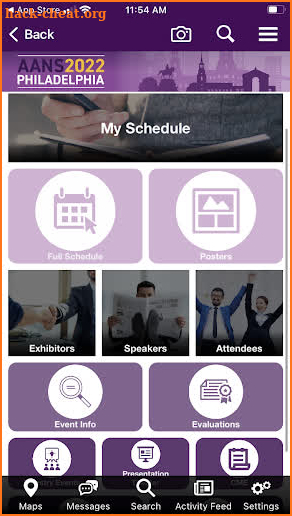 AANS Events screenshot