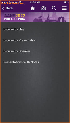 AANS Events screenshot