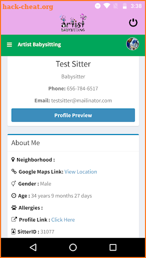 AB Sitter screenshot