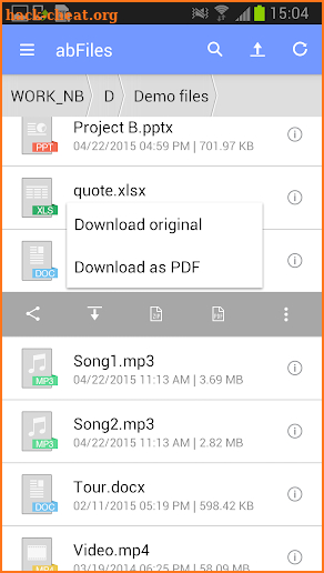 abFiles (Acer Remote Files) screenshot