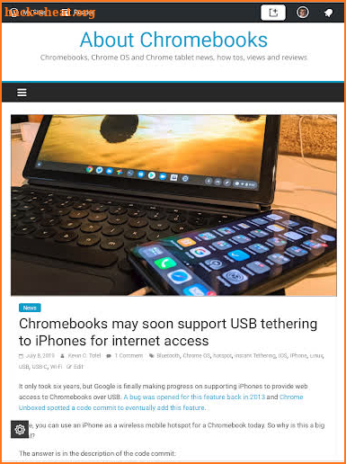 About Chromebooks screenshot