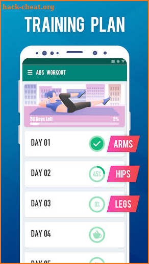 Abs Workout-30 Days Fitness Challenge screenshot