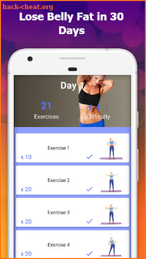 Abs Workout for Women - Lose Belly Fat in 30 Days screenshot