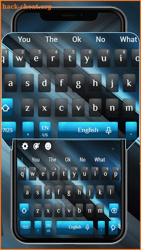 Abstract Black Blue Keyboard Theme🔷 screenshot