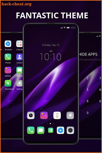 Abstract Bright Purple realme 2 theme screenshot