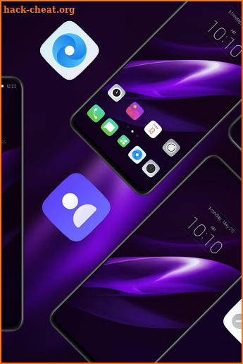 Abstract Bright Purple realme 2 theme screenshot