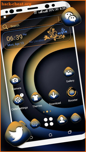 Abstract Curve Art Launcher Theme screenshot