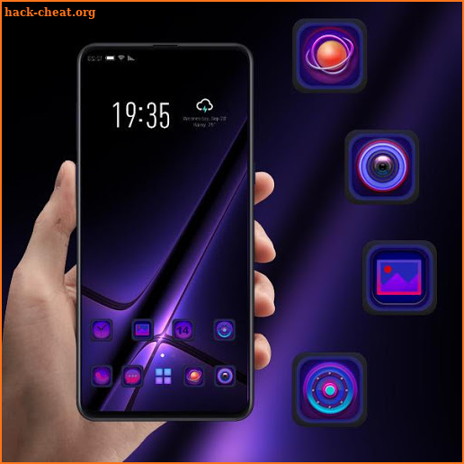 Abstract Pruple Light theme Darkness Bright screenshot