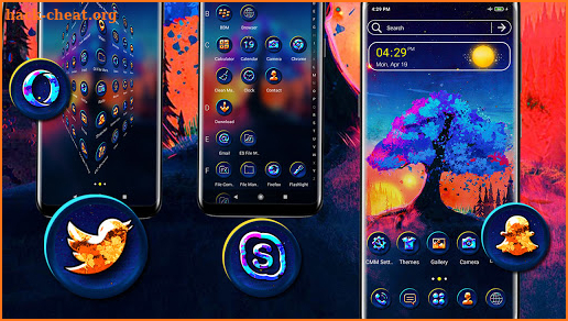 Abstract Sunrise Launcher Theme screenshot