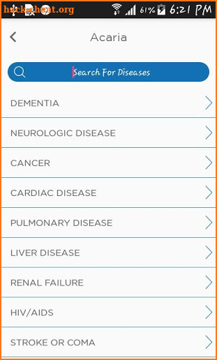 Acaria Hospice screenshot