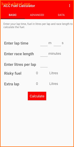 ACC Fuel Calculator screenshot