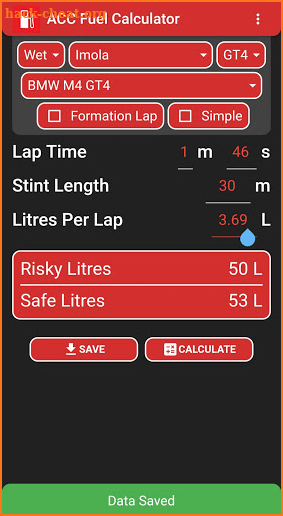 ACC Fuel Calculator Pro screenshot