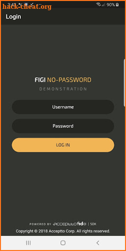 Acceptto-FIGI : FIDO SDK Demo screenshot