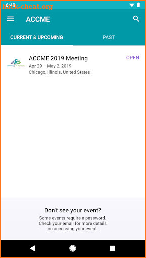 ACCME Events screenshot