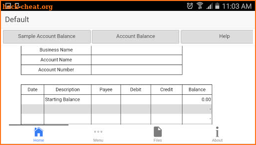 Account Ledger screenshot