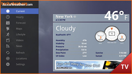 AccuWeather for Google TV screenshot