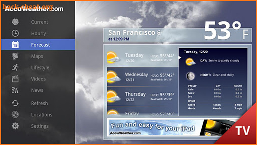 AccuWeather for Google TV screenshot