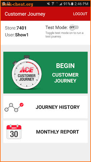 Ace Retailer Customer Journey screenshot