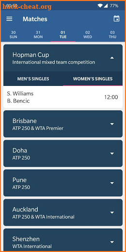 Aced - Live Tennis Scores screenshot