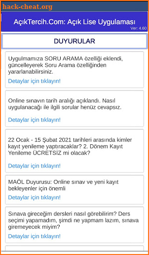 AçıkTercih.Com AÖL Test Çöz Uygulaması 2020 2021 screenshot