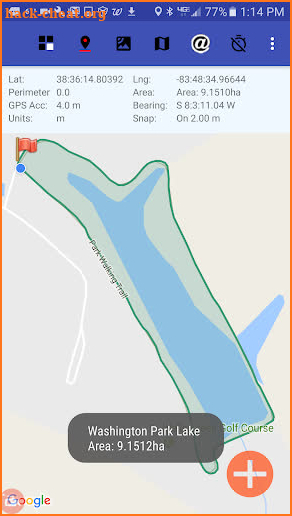 Acres GPS Area Measurement screenshot