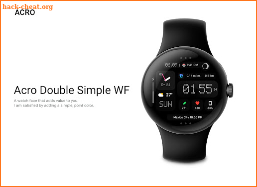 ACRO Double Simple Watchface screenshot