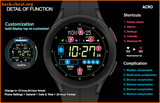 ACRO Enegy Fit Rev watchface screenshot