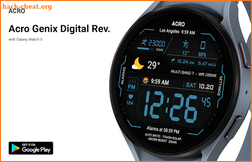 ACRO Genix Digi Rev watchface screenshot